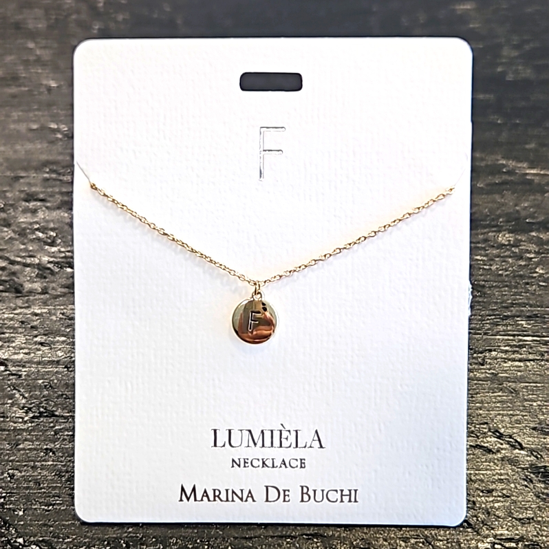 * E * Initial Name Chain Lumiela Necklace